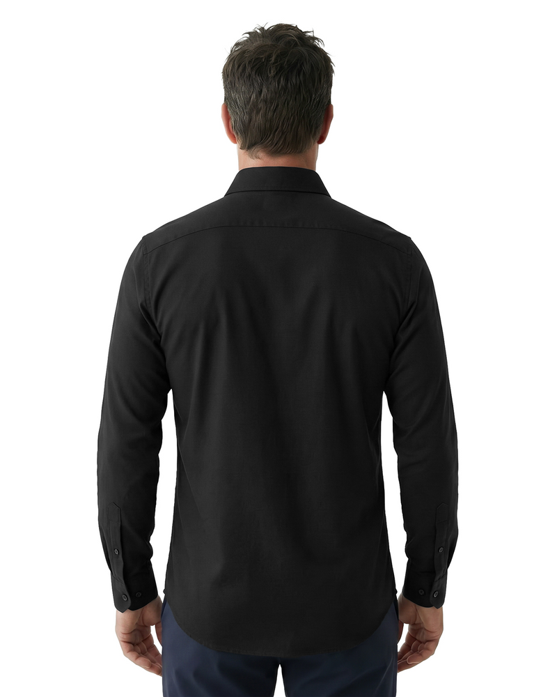 Black - Men's Cotton Stretch Woven