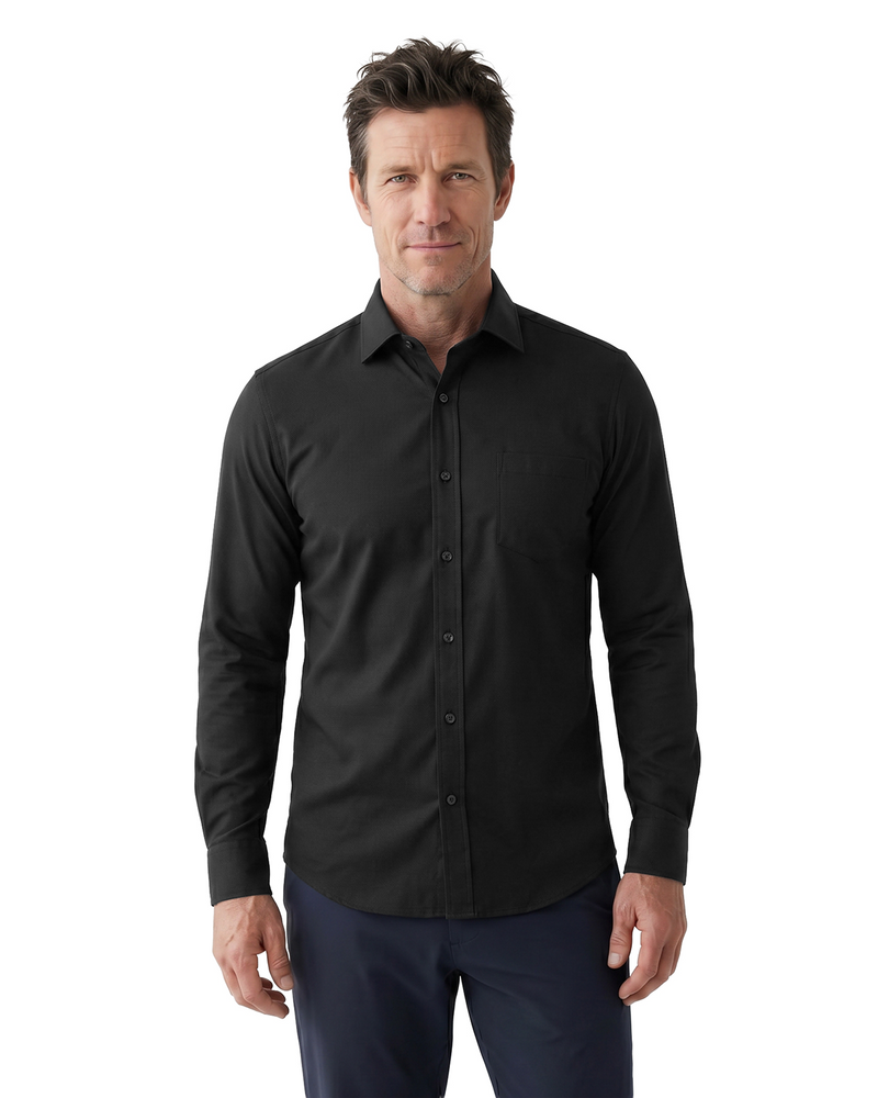 Black - Men's Cotton Stretch Woven