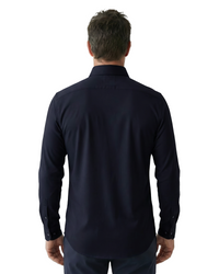 Navy Blue - Men's Cotton Stretch Woven