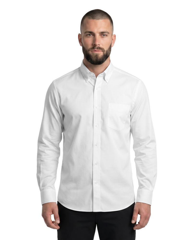 White - Men's Cotton Stretch Woven