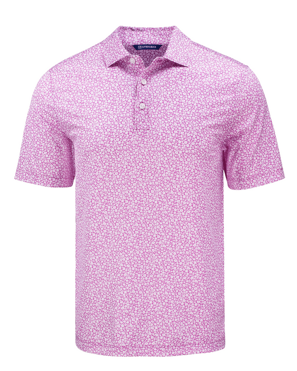CB Mens Pike Eco Stretch Flora Print Polo